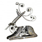 15 in. Metal Deer Figurine in Silver