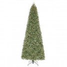 12 ft. Pre-Lit Downswept Wimberly Slim Spruce Artificial Christmas Tree with Clear Lights