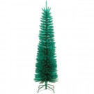 6 ft. Slim Turquoise Tinsel Tree