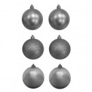 80 mm Silver Shatterproof Ornament (12-Count)