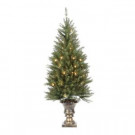 4.5 ft. Pre-Lit Dunhill Fir Potted Artificial Christmas Tree with Clear Lights