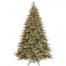 9 ft. Pre-Lit Alaskan Spruce Hinged Artificial Christmas Tree with Pinecones and 900 Ready-Lit Clear Lights