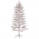 6.5 ft. Pre-Lit LED Brown Winter Berry Branch Tree with C4 Color Choice Lights