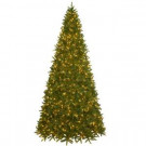 10-1/2 ft. Feel-Real Frasier Fir Medium Artificial Christmas Tree with Clear Lights