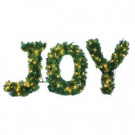 24 in. Pre-Lit LED Joy Decorated Letter Shape Artificial Christmas Tree with 90 Lights