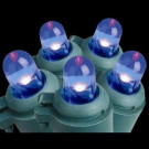 100-Light LED Blue Dome Light Set