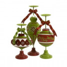 Lenor 11.75 in. Holly Jolly Candle Holders