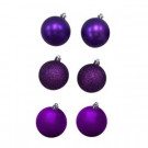 80 mm Purple Shatterproof Ornament (12-Count)