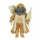 18 in. Tabletop African American Santa with Shimmer Coat