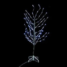 4 ft. Silver Twig Branch Artificial Christmas Tree with LED Lights