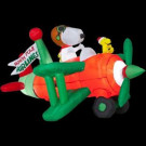 3.6 ft. Animated Inflatable Snoopy in Airplane