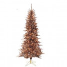 9 ft. Pre-Lit Bronze Tiffany Tinsel with Clear Lights