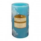 3 in. x 6 in. Blue Flameless LED Candle Design