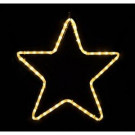 21 in. Small 5-Point Star with Warm White LED Rope Lights