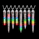 LightShow 11 in., 9 in., 7 in. 8-Light Multi Color Shooting Star String Icicle Cover Light
