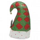 8 in. W x 13.75 in. H Metal Elf Hat with Bell