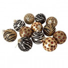 4 in. Exotic Animal Print Glass Ornaments (Set of 12)