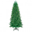 7.5 ft. Pre-Lit Slim Just Cut Natural Green Frasier Artificial Christmas Tree with Clear Lights