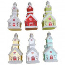 Frosted Traditions 4.7 in. Decorative Church Ornament (6-Piece)