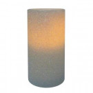 3 in. x 6 in. Battery Operated Iridescent Glitter Straight Edge Wax Candle (2-Pack)