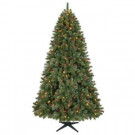 7.5 ft. Pre-Lit LED Wesley Mixed Spruce Artificial Christmas Tree with Multi-Color Lights