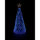 6 ft. 3 in. 350-Light LED Blue Twinkling Tree Sculpture with Star