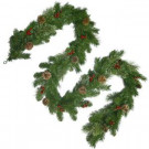 9 in. Cashmere Garland with Pinecones and Red Berries