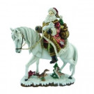 15.75 in. Santa on White Horse Figurine
