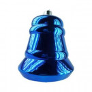 15.3 in. Shiny Blue Large Bell Shatterproof Ornament