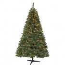 6.5 ft. Pre-Lit Wesley Artificial Spruce Artificial Christmas Tree with 400 Clear Lights