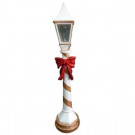 Snowberry 17 in. Gold Battery Operated LED Lamp Post