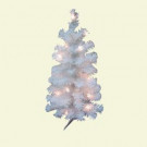 2 ft. Pre-Lit White Tinsel Tabletop Artificial Christmas Tree with 20 Clear Lights