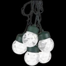 8-Light White Projection Round Light String with Clips