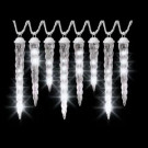 LightShow 11 in., 9 in., 7 in. 8-Light White Shooting Star String Icicle Cover Light