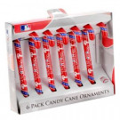Phillies Team Candy Cane Ornaments (6-Pack)