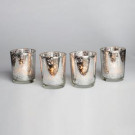 Silvered Glass Tealight Candle Set (4-Set)