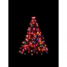 3 ft. Indoor/Outdoor Pre-Lit Incandescent Artificial Christmas Tree with Green Frame and 200 Multi-Color Lights