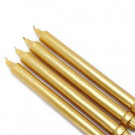 10 in. Metallic Gold Formal Dinner Taper Candle