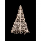 4 ft. Indoor/Outdoor Pre-Lit Incandescent Artificial Christmas Tree with White Frame and 300 Clear Lights