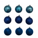 60 mm Blue Shatterproof Ornament (18-Count)