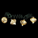 4 in. 36-Light LED Gold Onion Glass Ornaments (4-Pieces)