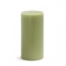 3 in. x 6 in. Sage Green Pillar Candles Bulk (12-Case)