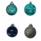 35 mm Blue and Silver Mini Ornament (Set of 20)