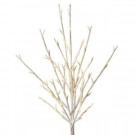 39 in. Battery-Operated White Glitter Lighted Branch with Timer 2 Branches