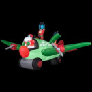 6.5 ft. Animated Inflatable Santa in Airplane