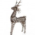 48 in. Pre-Lit Animated Grapevine Standing Brown Deer Sculpture