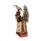 30 in. Deluxe Woodland Santa with Lighted Tree