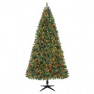 9 ft. Pre-Lit LED Wesley Mixed Spruce Artificial Christmas Tree with Multi-Color Lights