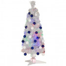3 ft. White Fiber Optic Fireworks Ornament Artificial Christmas Tree