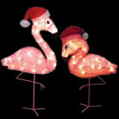 Pre-Lit 3D Sculpture Flamingo (Set of 2)
